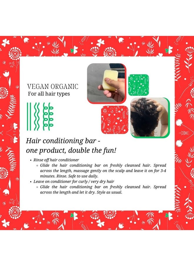 Organic Amla Methi Hair Conditioning Bar | All Hair Types | Suitable For Curly & Colored Hair | Reduces Frizz And Dryness | Sulphate, Sillicone & Soap Free | For Women & Men 60G