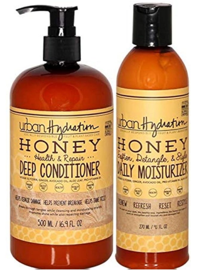 Honey Health And Repair Conditioner And Moisturizer Duo Pack | Sulfate, Paraben And Dye Free, Tames Frizz, Hydrates And Repairs For Soft And Shiny Hair, All Hair Types