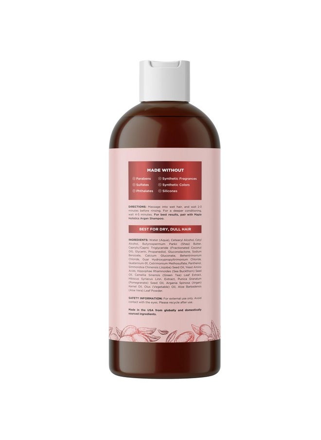 Argan Oil Conditioner For Dry Hair - Nourishing Hair Conditioner For Damaged Dry Hair Infused With Argan Oil Of Morocco - Sulfate Free Conditioner For Enhanced Hair Shine Volume And Frizz Control