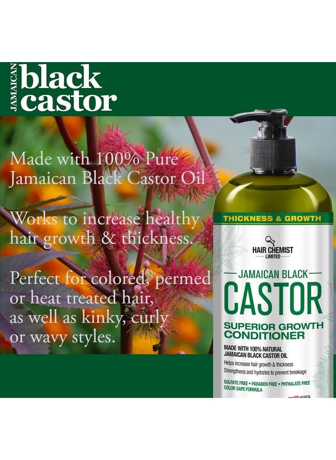 Superior Growth Jamaican Black Castor Conditioner 33.8 Oz. - Sulfate Free Conditioner Made With Natural Ingredients