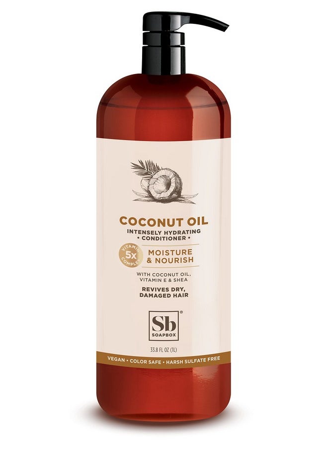 Coconut Oil Conditioner, Sulfate Free, Paraben Free, Silicone Free, Color Safe, And Vegan Hair Conditioner (33.8 Ounces)