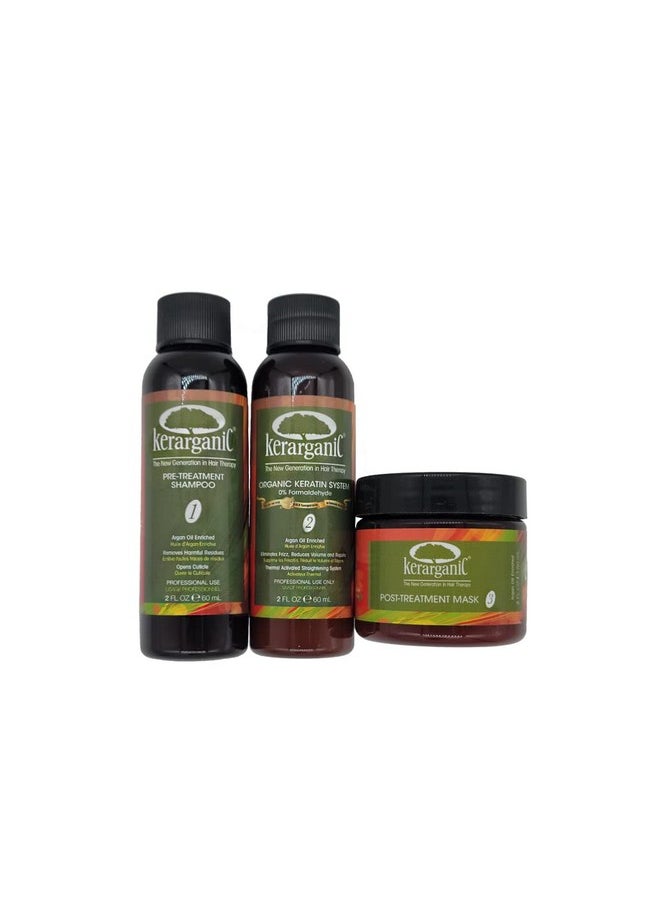 - Formaldehyde-Free Organic Keratin Treatment Set - 2 Oz Natural Ingredients For Straight Silky Smooth Hair Keratin Complex Smoothing Hair Treatment Kit