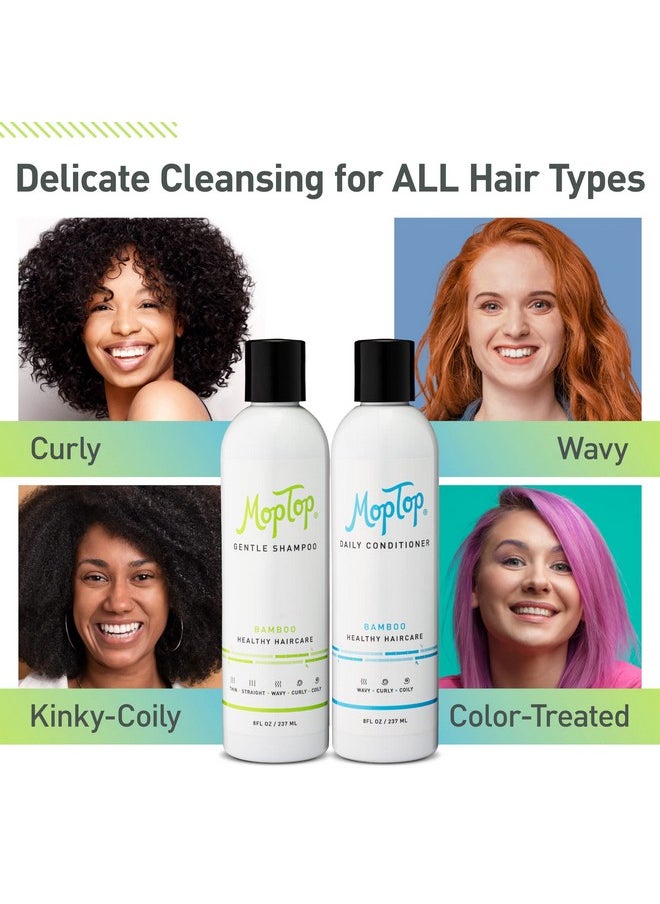 Gentle Shampoo + Daily Conditioner For Wavy, Curly, And Coily Hair, Color Safe, Moisturizing Hair Care Set