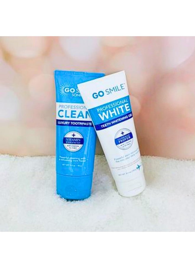 Professional Teeth Whitening Gel & Luxury Toothpaste - Teeth Whitener & Stain Remover Self Care Gifts, No Added Sensitivity - Travel Size For Gift Basket Or Stocking Stuffers, Mint 3.4Oz