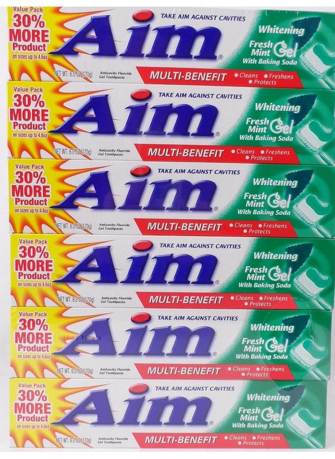 Toothpaste 6 Oz Tube (Pack Of 6) Fresh Mint Gel