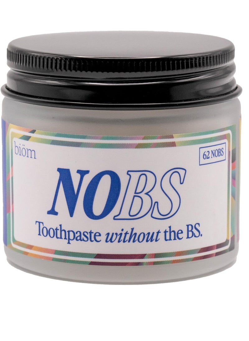 NOBS (No Bad Stuff) Toothpaste Tablets - Nano Hydroxyapatite, Fluoride & Plastic Free, Eco & Travel Friendly - Remineralize with NHA (1 Month)