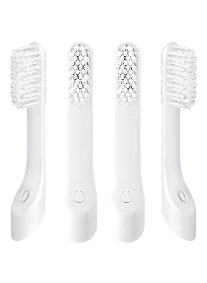 4-Pack White Electric Toothbursh Replacement Head Compatible With Quip Electric Toothbrush Refill Brush Head Soft