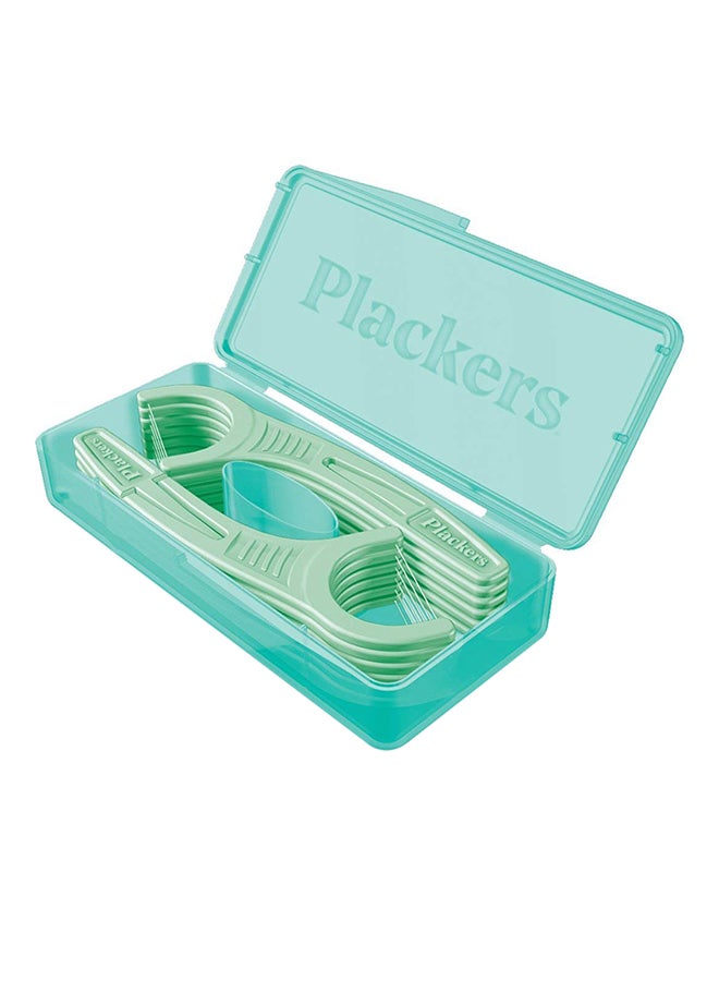 12-Piece Micro Mint Dental Flossers With Travel Case