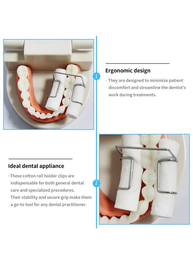 4-Pack 1Mm Dental Cotton Roll Holder Clips, Autoclavable Stainless Steel Steady Grip For Dental Isolation Instruments Tools For Lab Dentist Clinics Supplies