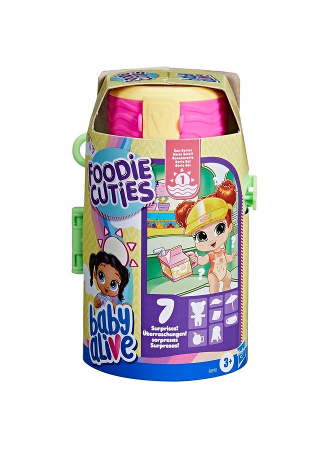 Foodie Cuties, Bottle, Sun Series 1, Surprise Toys For Girls, Baby Doll Set, 3-Inch, Kids 3 And Up