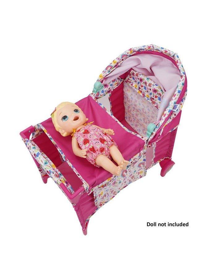 : Deluxe Doll Play Yard - Pink & Rainbow - Fits Dolls Up To 18