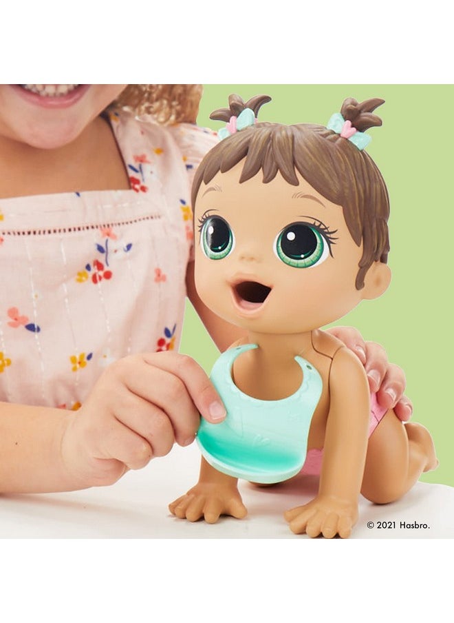 Lil Snacks Doll, Eats And Poops, Snack-Themed 8-Inch Baby Doll, Snack Box Mold, Toy For Kids Ages 3 And Up, Brown Hair