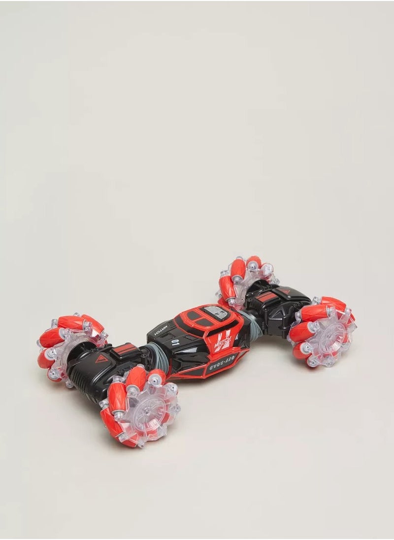 Gesture Sensor Control Deformable All-Terrain Transformable LED Light RC Stunt Car