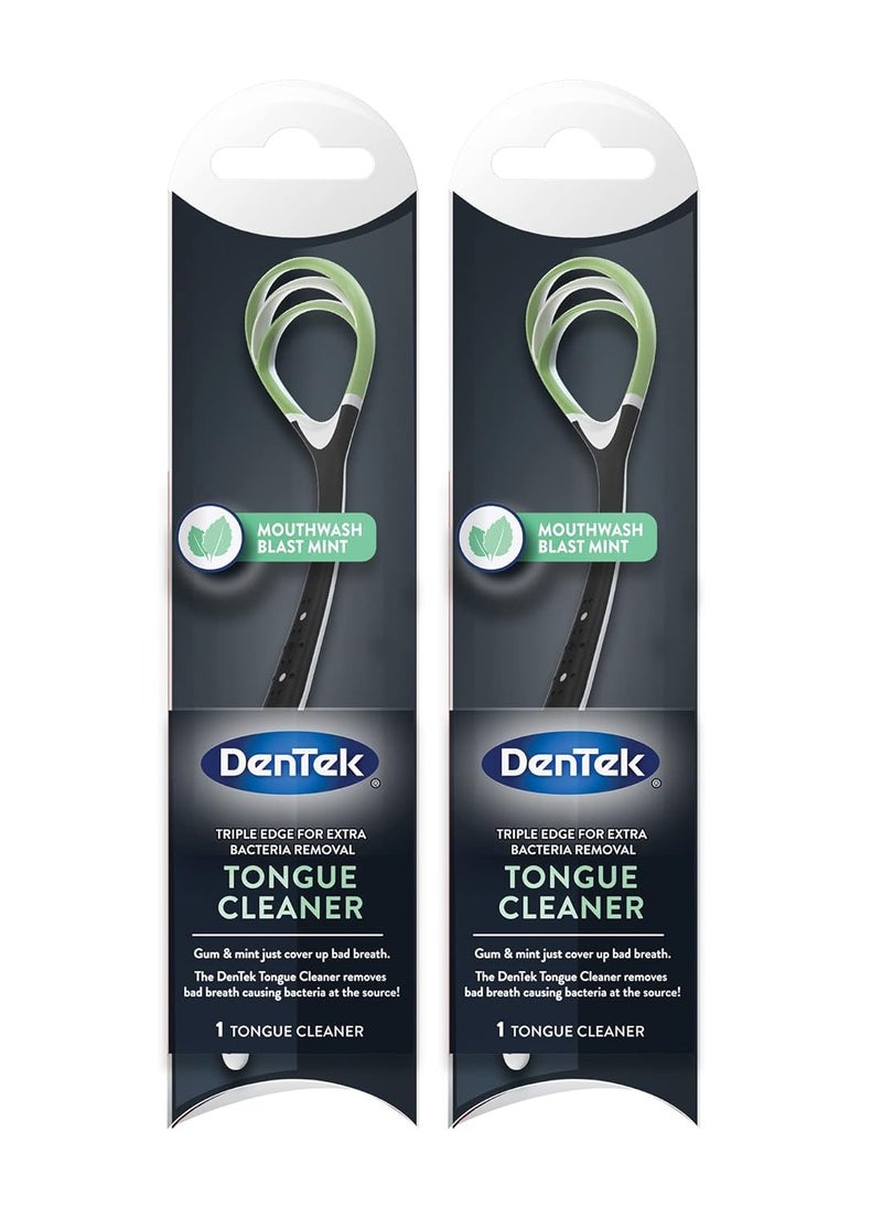 DenTek Tongue Cleaner, Fresh Mint, Removes Bad Breath, 2 Pack