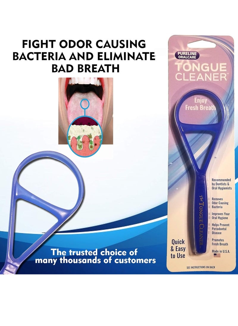 Tongue Scraper Cleaner - the Tongue Cleaner - End Bad Breath and Freshens Breath - Eliminate Bad Breath - Bad Breath Treatment (Color May Vary)