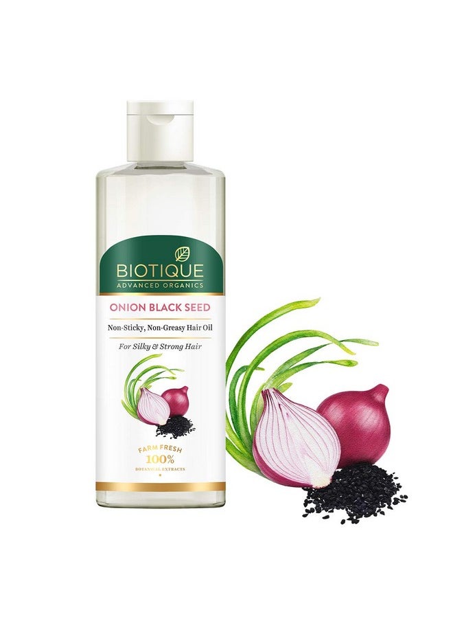 Onion Black Seed Hair Oil For Silky And Strong Hair, 200Ml | Controls Hair Fall, Promotes Growth