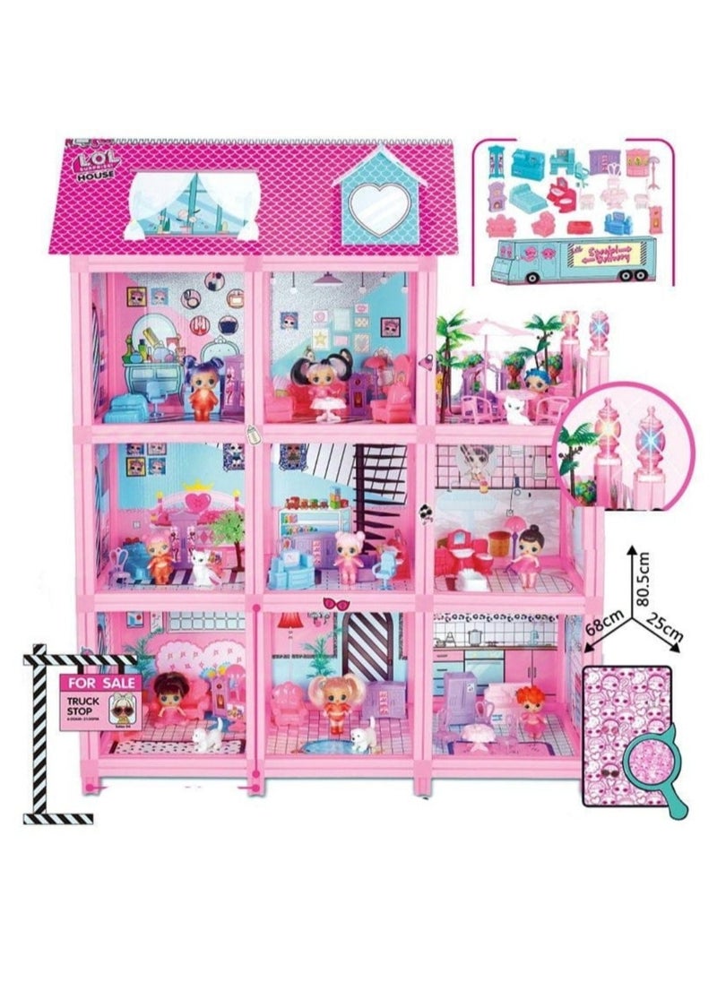 Surprise House with 85+ Surprises, 9 rooms, light ,Furniture & Accessories