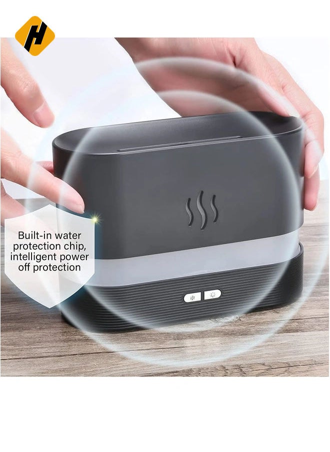 Flame Air Diffuser,Humidifier,Portable-Noiseless Aroma Diffuser for Home,Office or Yoga Essential Oil Diffuser with No-Water Auto-Off Protection