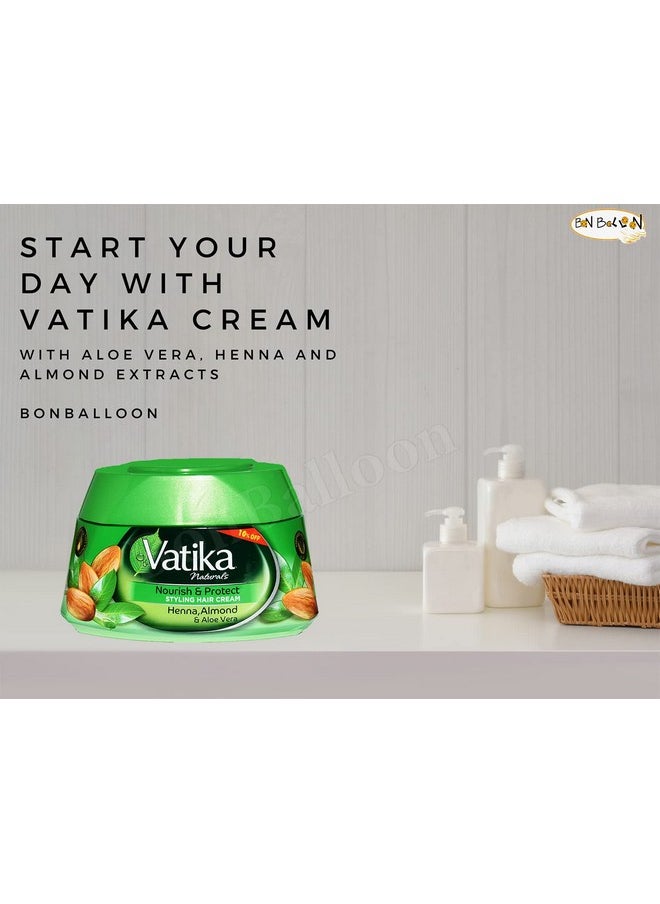 Dabur Vatika 140Ml Nourish & Protect Styling Hair Cream Henna Almond Aloe Vera 132