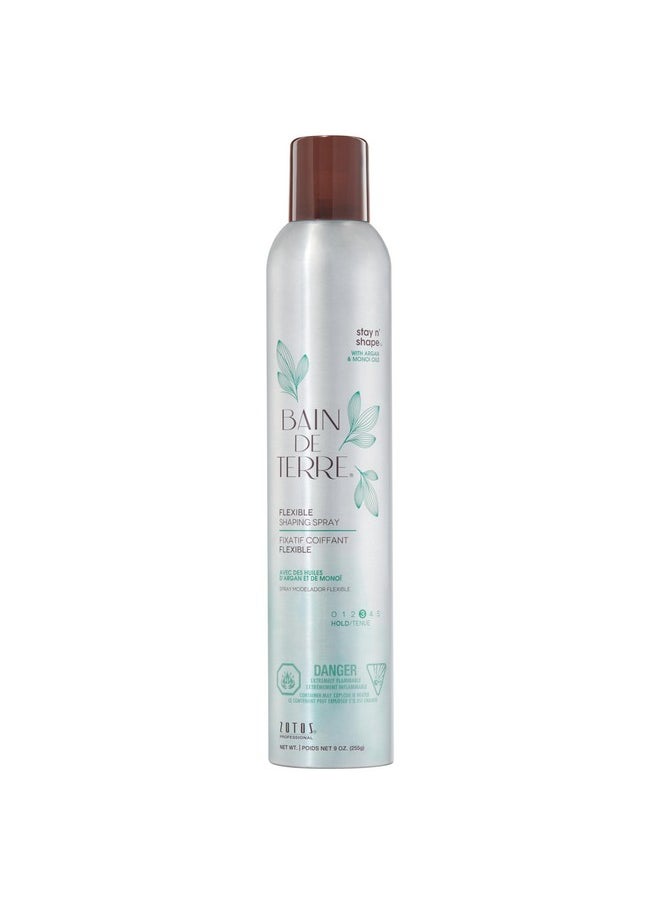 Stay N' Shape Flexible Shaping Spray, Medium Hold & Shine, Heat & Humidity Protection With Argan & Monoi Oils, Paraben-Free, Color-Safe, Vegan, 9.1 Fl Oz