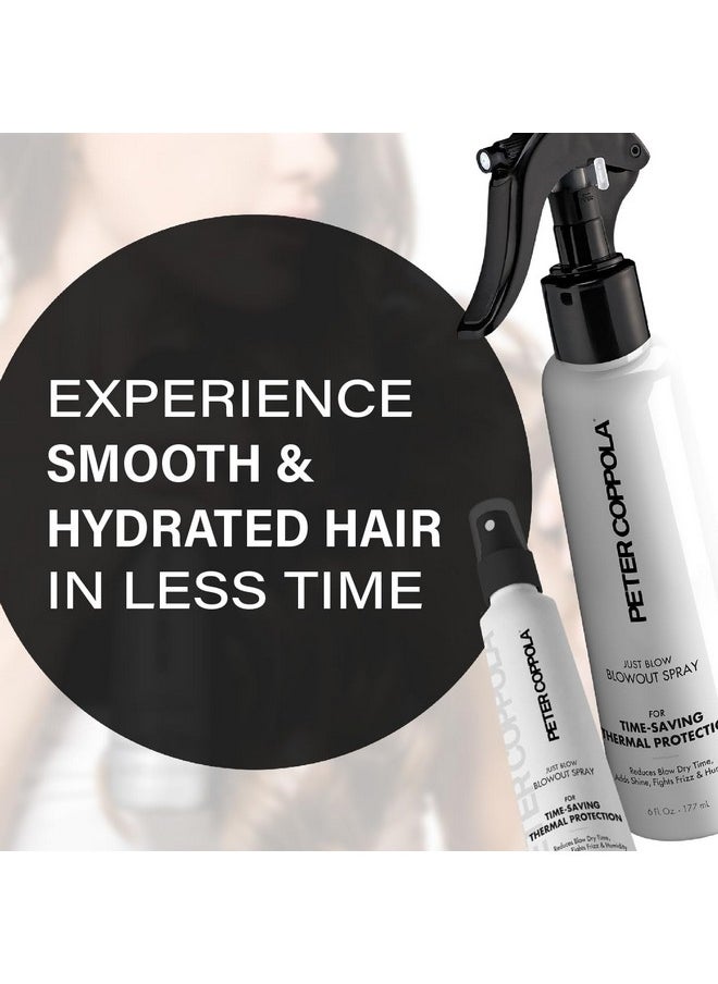 Just Blow - Heat Protectant Spray For Smoother, Straighter Hair - Reduces Blow Dry Time, Conditions And Adds Shine, Travel Size 2 Oz