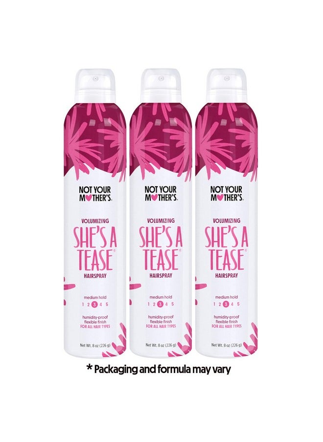 She'S A Tease Hairspray (3-Pack) - 8 Oz - Volumizing Hairspray - Firm Yet Flexible Hold For Volume That Lasts