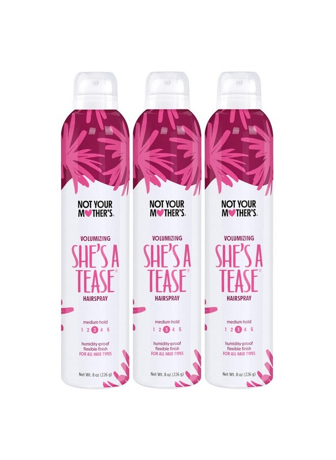 She'S A Tease Hairspray (3-Pack) - 8 Oz - Volumizing Hairspray - Firm Yet Flexible Hold For Volume That Lasts