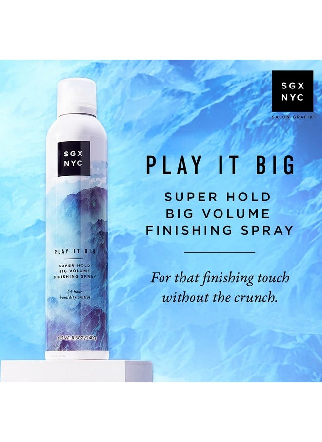 Play It Big Volumizing Finishing Hair Spray - Long Lasting Hair Spray With Anti Frizz Finish - Paraben Free With Coconut Oil - 8.5 Oz