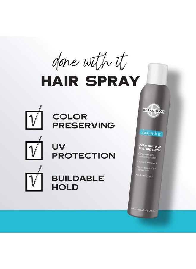 Color Preserving Finishing Hair Spray With Coconut & Castor Oil For All Hair Types - Uv Protection While Fighting Humidity, 10 Fl. Oz.