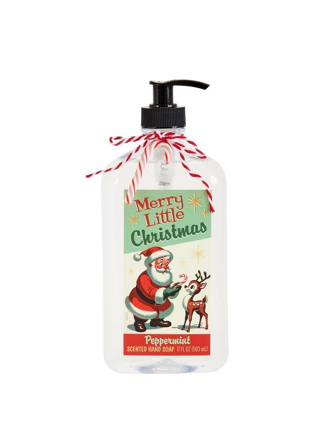 Mid Century Santa Hand Soap (17 Fl Oz) | Peppermint | Dye-Free Hand Soap | Perfect Holiday Gift | Unisex