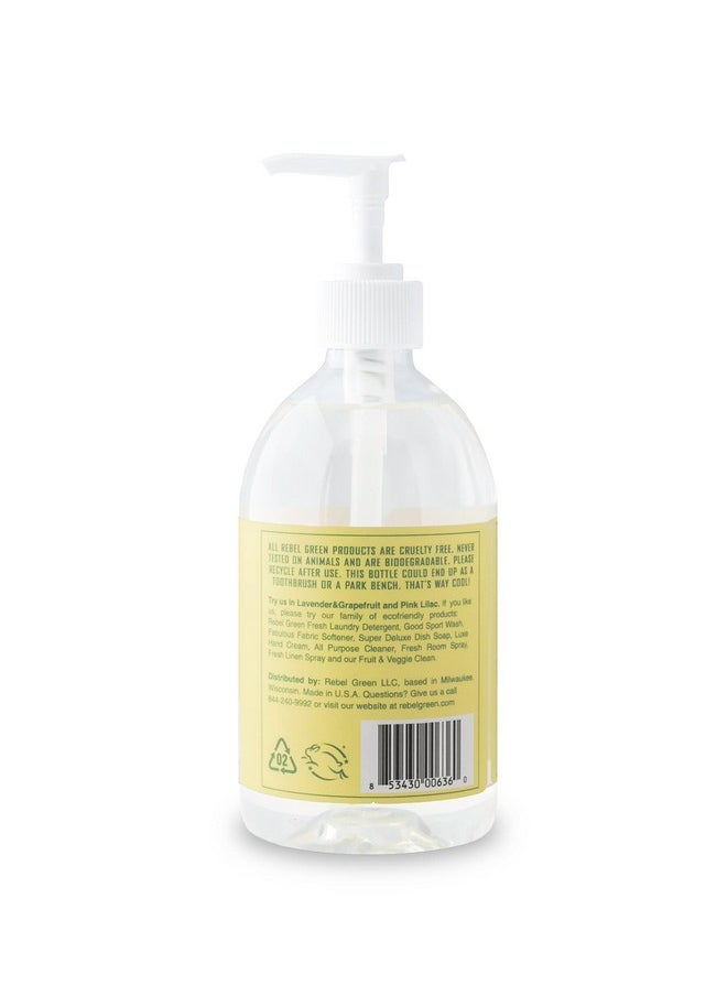 Liquid Hand Soap - Moisturizing Natural Bathroom & Kitchen Liquid Soap - Gentle Household Hand Wash (Peppermint And Lemon, 16.90 Fl Oz (Pack Of 4))