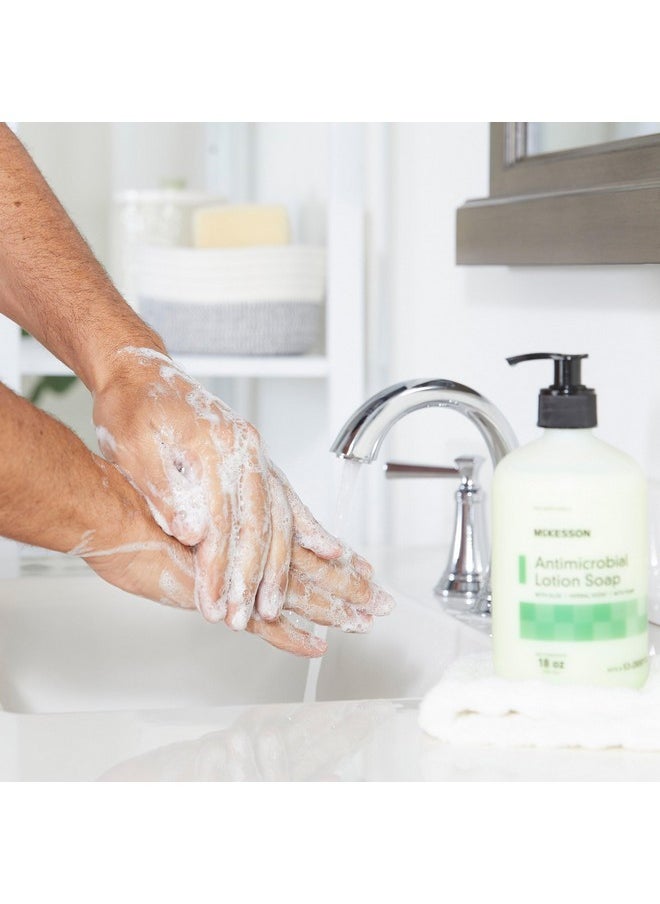 Antimicrobial Lotion Soap With Pump, Aloe, Herbal Scent, 18 Oz, 1 Count