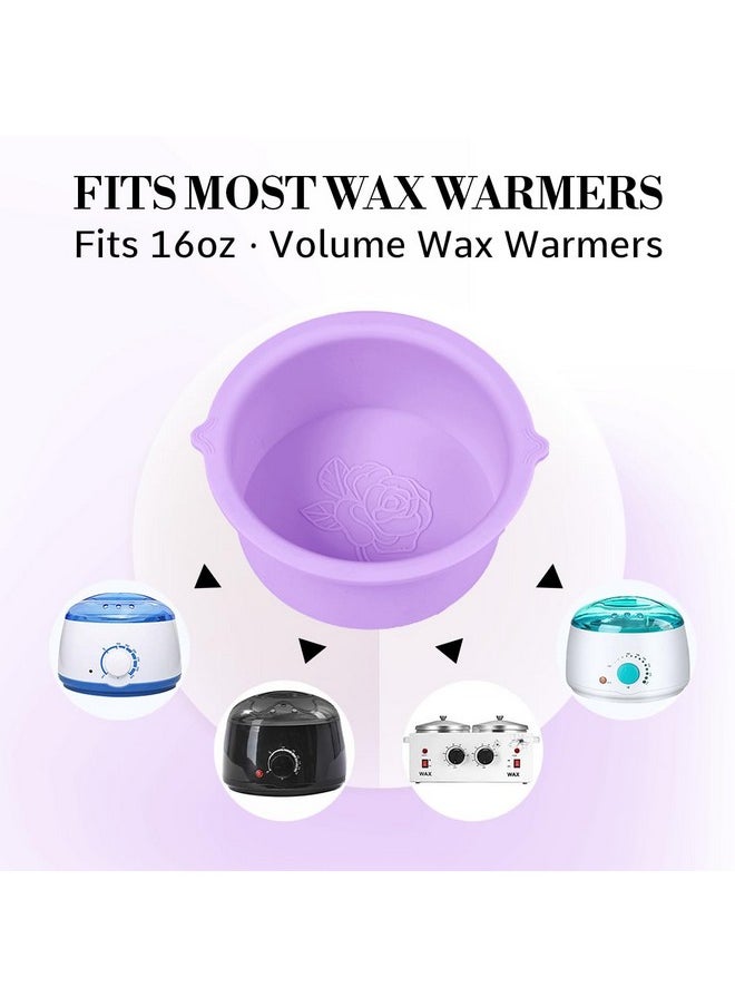 Silicone Wax Bowl Wax Warmer Silicone Bowl Nonstick Wax Pot Reuse Waxing Bowl Single Bowl (Purple)