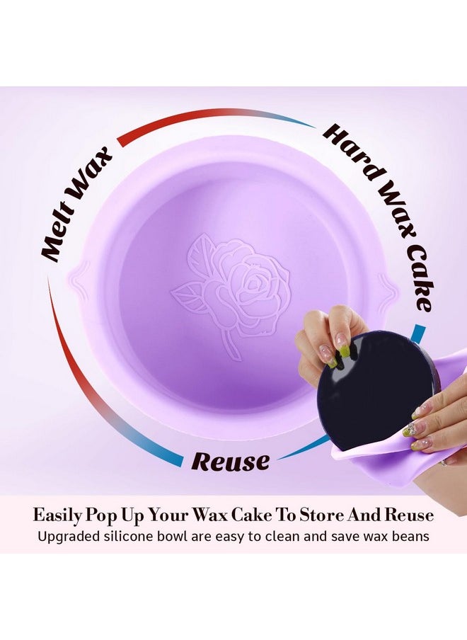 Silicone Wax Bowl Wax Warmer Silicone Bowl Nonstick Wax Pot Reuse Waxing Bowl Single Bowl (Purple)