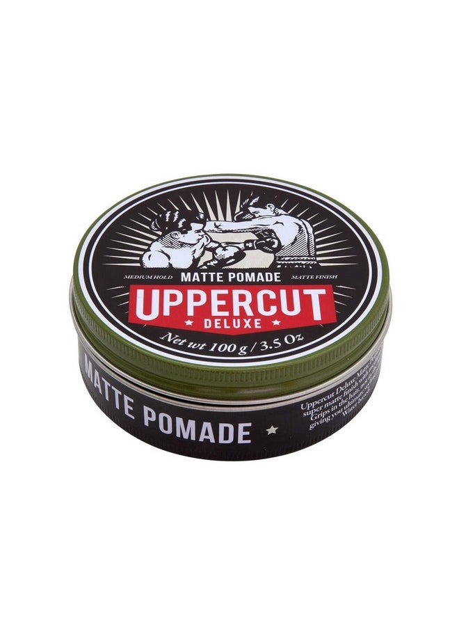 Matte Pomade Hair Styling Product For Men With A Medium Hold, No Shine Water Based Matte Hair Styling Product Easy Wash Out, No Residue 2 X 100G