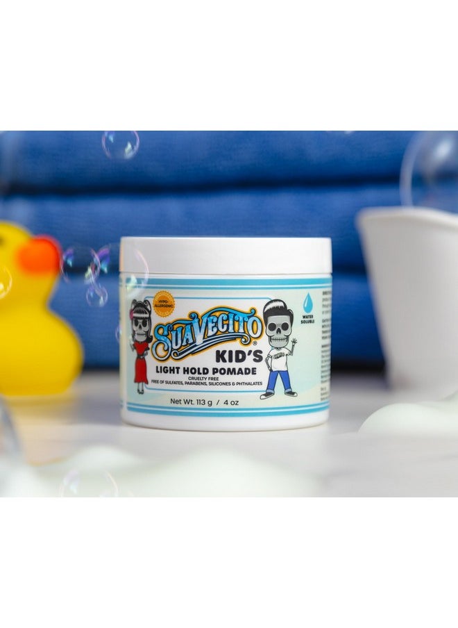 Kid'S Pomade Calming Chamomile Scent Light Hold 4 Oz. - Water Based Flake Free Hair Gel - Dermatologist-Tested, Hypoallergenic Formula - Free Of Sulfates, Parabens, And Phthalates