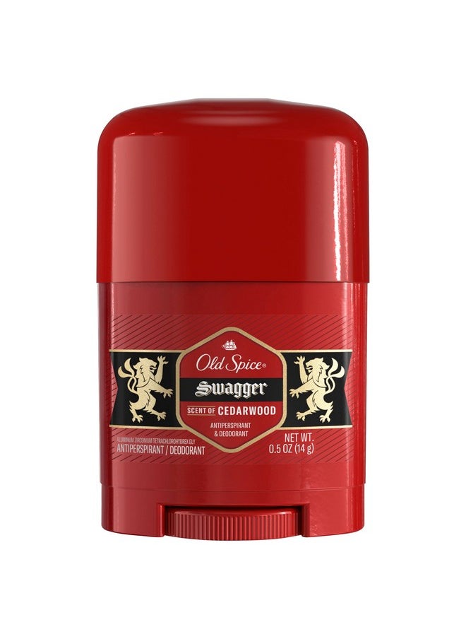 Antiperspirant And Deodorant For Men, 24/7 Lasting Protection, Invisible Solid, Red Collection, Swagger With Scent Of Cedarwood, Trial Size, 0.5 Oz