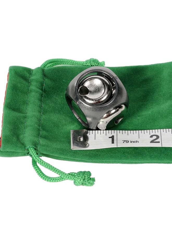 Dice Hanayama Brain Teaser Puzzle, Level 3, New In 2022 With Green Velvet, Red Satin Drawstring Pouch, Bundled