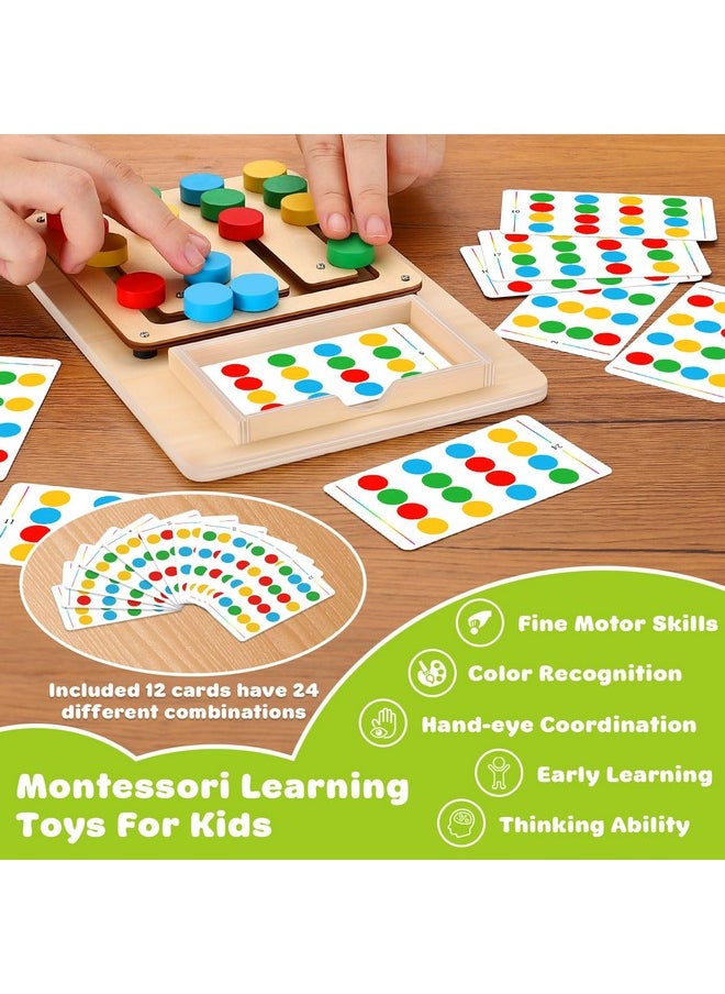 Color Matching Puzzle Toys, Montessori Brain Teasers Game For Kids Age 3, 4, 5, 6, 7 Years Old, Road Trip Toys For Boys & Girls, Handheld Games For Travel, Ideal Christmas, Birthday Gifts