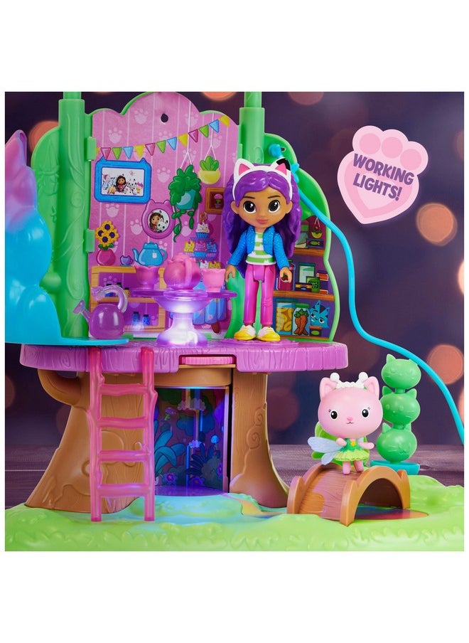 , Transforming Garden Treehouse Playset With Lights, 2 Figures, 5 Accessories, 1 Delivery, 3 Furniture, Kids Toys For Ages 3 And Up