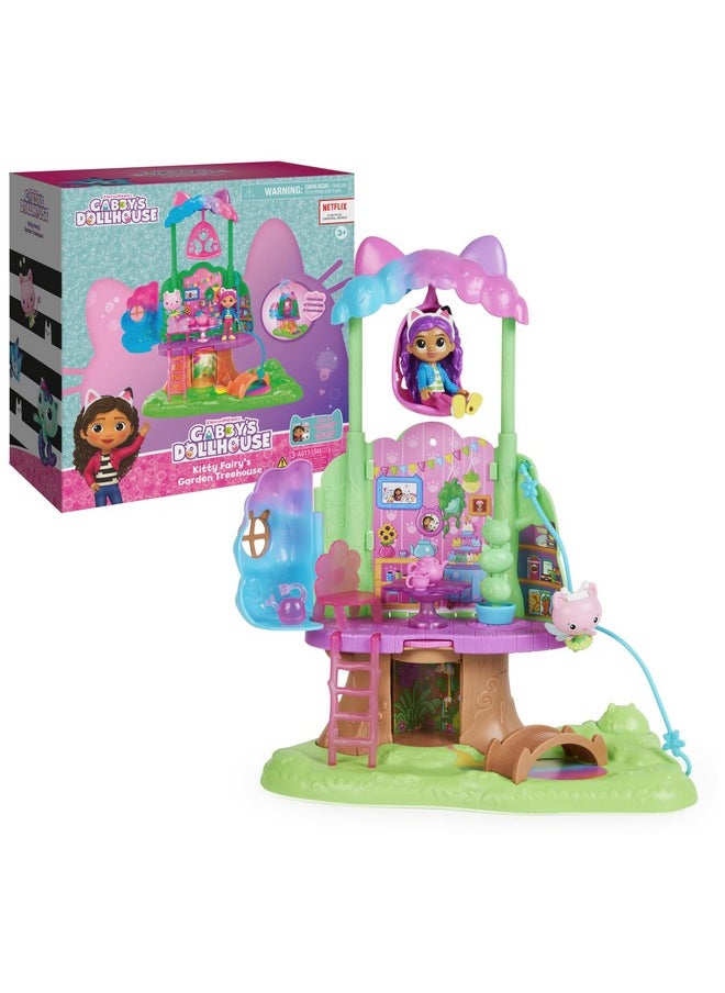 , Transforming Garden Treehouse Playset With Lights, 2 Figures, 5 Accessories, 1 Delivery, 3 Furniture, Kids Toys For Ages 3 And Up