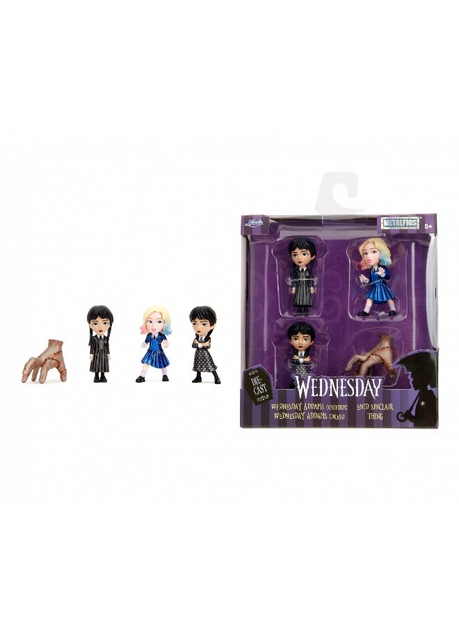 Wednesday TV Series MetalFigs 6.35 cm Mini Figure Four-Pack Die-Cast Figures Collection