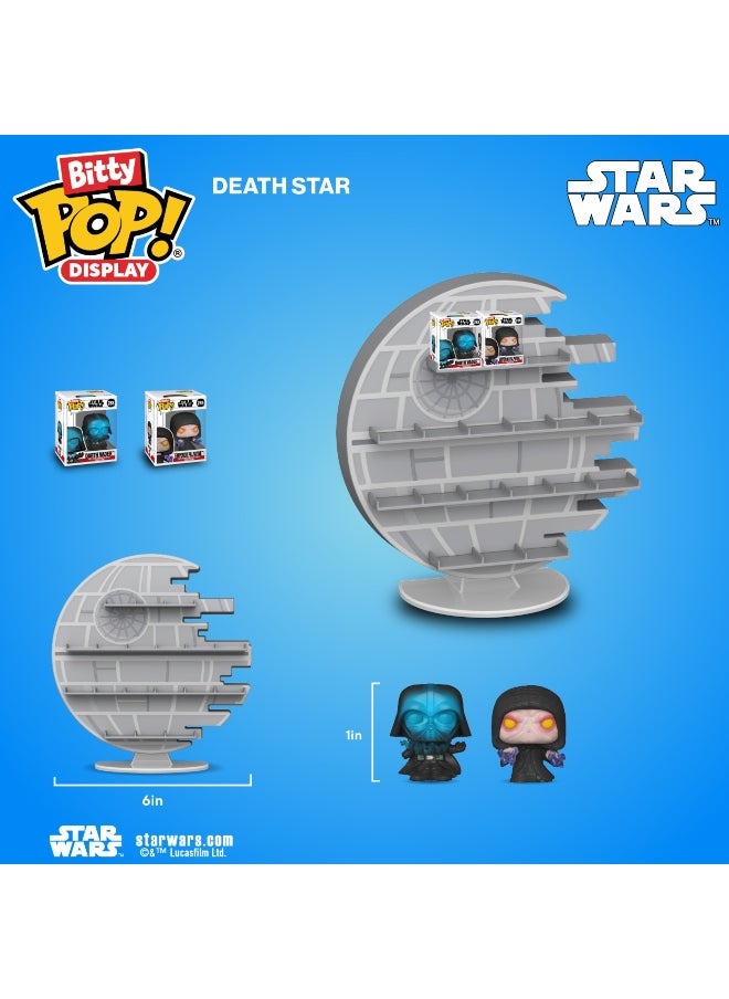 Funko Pop! Star Wars Death Star Bitty Pop! Vinyl Figure Display Shelf ( 19.6 cm ) with 2 Vinyl Figures (2.5 cm) Set