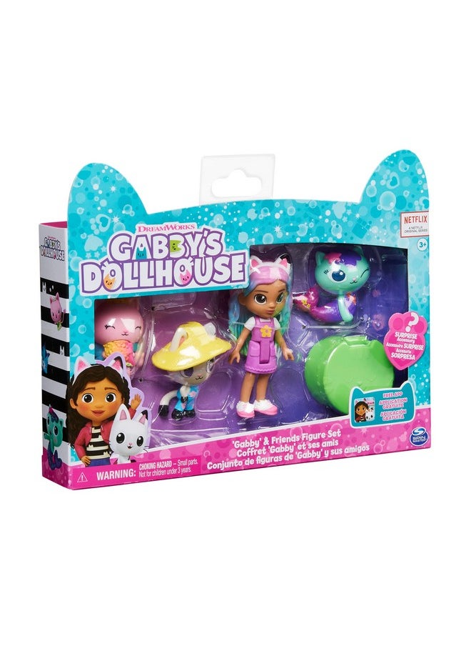 , Gabby And Friends Figure Set With Rainbow Gabby Doll, 3 Toy Figures And Surprise Accessory Kids Toys For Ages 3 And Up