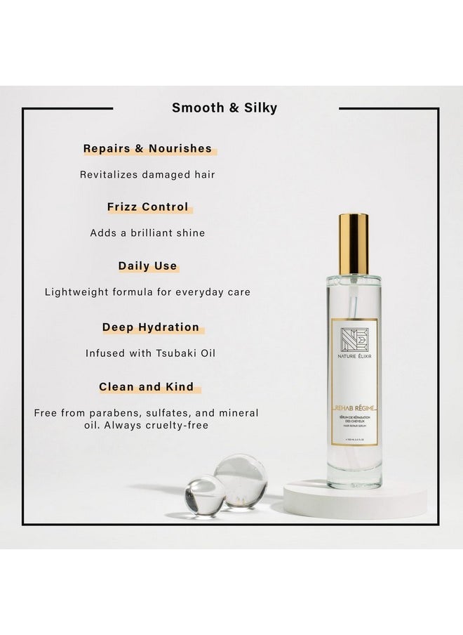 Rehab Regime Lightweight Anti-Frizz Serum For Damaged Hair - Leave-In Treatment - 3.4Oz | 100Ml