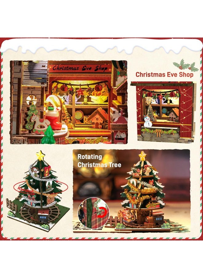 Christmas Book Nook Kit - Diy Miniature House Dollhouse Kit For Adults, Booknook Bookshelf Christmas Decorations, 3D Wooden Puzzle Gifts For Family And Friends (Christmas Wish Store)