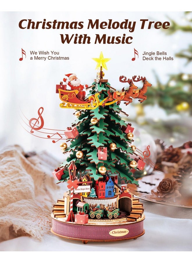 Miniature House Kit,Wooden Music Box,Diy Miniature Dollhouse Kits For Adults To Build,Collectible Building Home Decor,Gift For Kids Teens Family On Christmas Birthday - Melody Tree