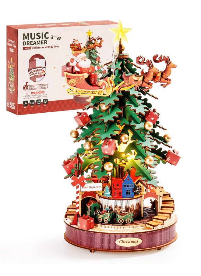 Miniature House Kit,Wooden Music Box,Diy Miniature Dollhouse Kits For Adults To Build,Collectible Building Home Decor,Gift For Kids Teens Family On Christmas Birthday - Melody Tree