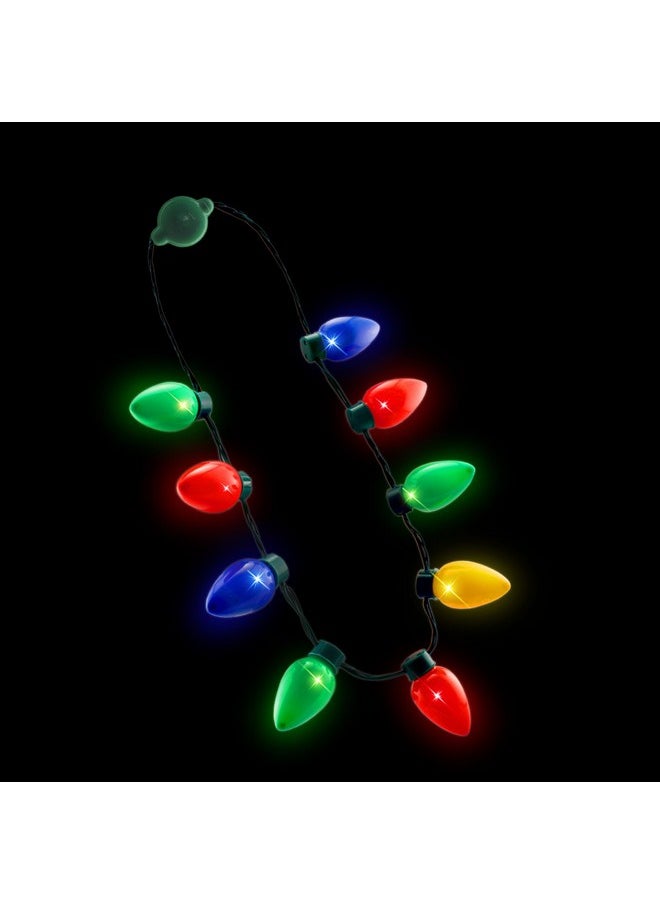 Led Christmas 9 Bulb Necklace With 6 Dynamic Light Modes For Adults And Kids Christmas Parties