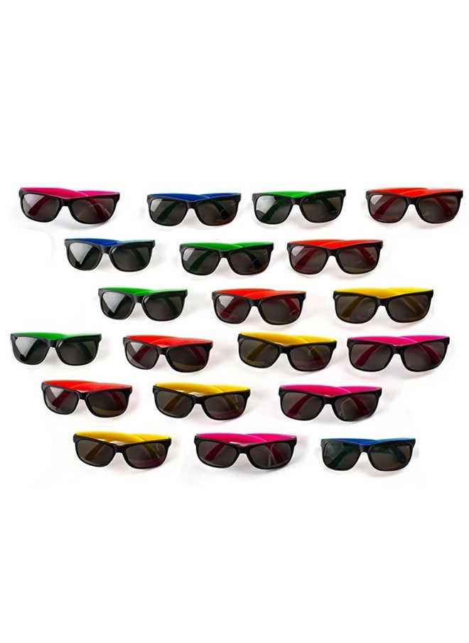 30 Pack Neon Bulk Kids Sunglasses With Uv Protection - Party Favors - Bulk Pool Party Favors, Goody Bag Fillers, Beach Party Favors, Bulk Party Pack